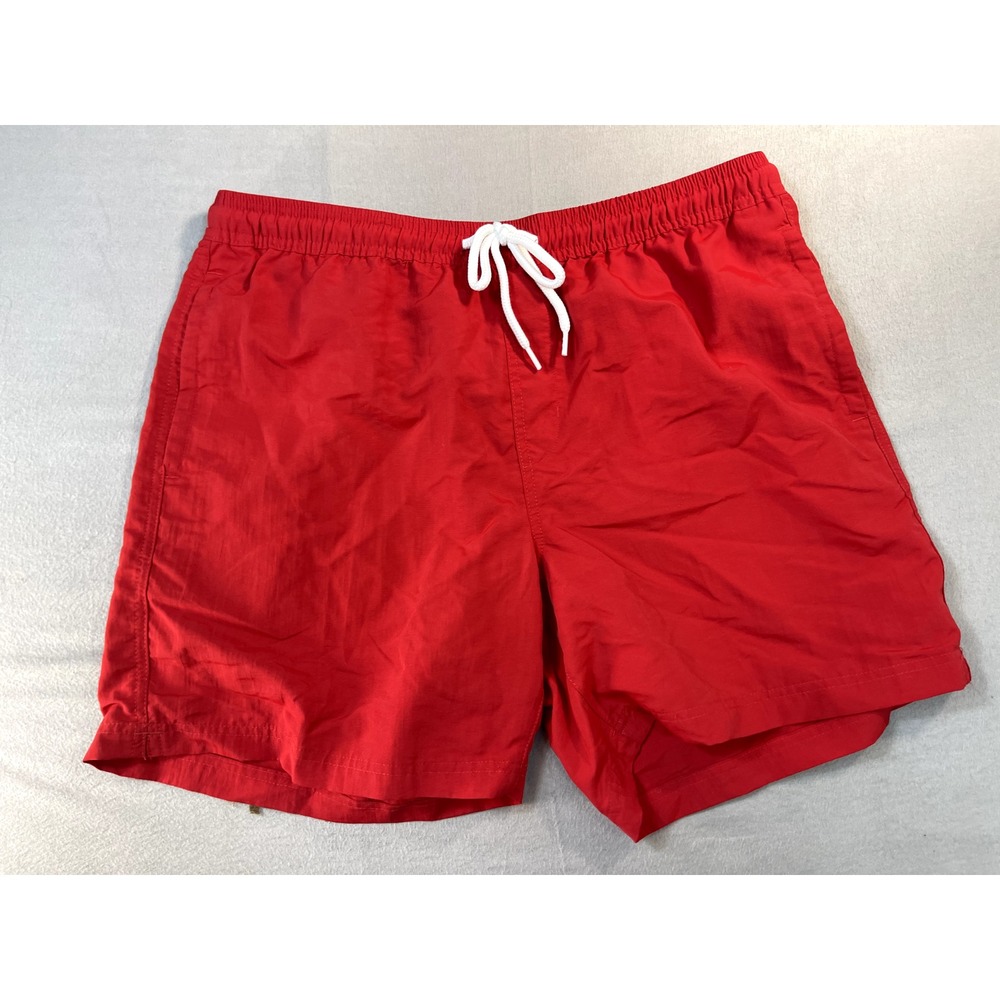RSQ Shorts Mens XXL Red Pull On Chino Elastic Waist Drawstring Pockets New